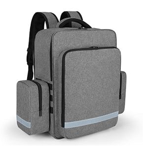 Trunab Sac à Dos Médical Emergency Gris, Sac Premier Soins pour Secouristes avec Poches Latérales Détachable et Fond Antidérapant