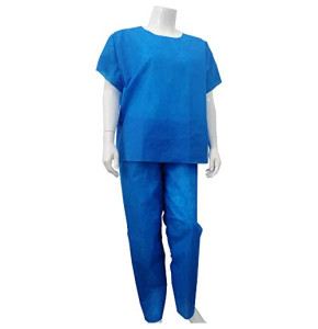 [A00063] Tenue médicale usage unique - tunique médicale jetable - ensemble uniforme medical 60g (Taille: Taille S)