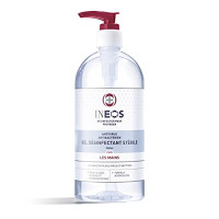 INEOS Hygienics - Gel Hydroalcoolique (500 ml) - Désinfectant pour les Mains - Qualité Hospitalière, Efficace contre 99,9% des Virus et des Bact...