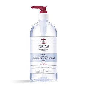 INEOS Hygienics - Hand Sanitizer Gel (500 ml) - Hospital-Grade Disinfectant, Effective Against 99.9% of Viruses and Bacteria
