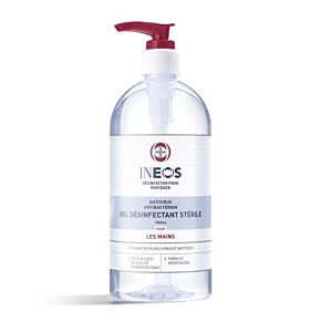 INEOS Hygienics - Gel Hydroalcoolique (500 ml) - Désinfectant pour les Mains - Qualité Hospitalière, Efficace contre 99,9% des Virus et des Bact...