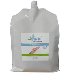 Vindi Désinfectant Gel Hydroalcoolique - Bidon-Écorecharge de 5L - Fabrication Française - 76% d'Alcool - Virucide