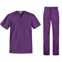 B-well Cesare Unisex Medical Uniform Set - Top and Pants + Women's/Men's Medical Coat - Nursing Assistant Outfit