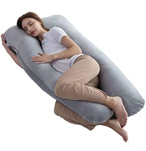 Rukoy Coussin de Grossesse et Allaitement – Oreiller de Positionnement Multifonctionnel pour Dos et Hanches