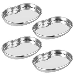 Laboratory Tray, 4Pcs Instrument Tray, Laboratory Tool, Stainless Steel Medical Tray, Tattoo Tray, Instrument Tray for Healthcare Professionals
