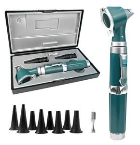 Scian Otoscope Oreille Médical Sion Avec LED Léger, 3x Zoom, 8 Pointe Du Miroir Outils De Soins Auriculaires Diagnostiques - Mini Poche Médical O