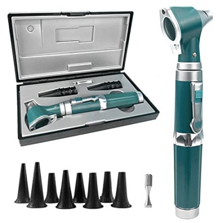 Scian Otoscope Oreille Medical Sion Avec LED Léger, 3x Zoom, 8 Pointe Du Miroir Outils De Soins Auriculaires Diagnostiques - Mini Poche Médical O...