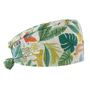 Calot De Bloc Calot Médical Cheveux Courts Unisexe 100% Coton (Blanc)