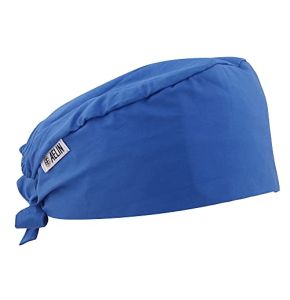 Calot De Bloc Calot Médical Cheveux Courts Unisexe 100% Coton (Bleu Royal)
