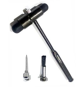 Innotech Neurological Reflex Hammer with Brush and Needle for Skin Reflexes and Surface Reactions (Black)