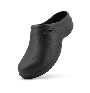 JOMIX Men's Healthcare Clogs for Work Hospital Kitchen Garden, Black, 42 EU