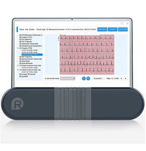 Wellue Moniteur ECG, Enregistreur Holter Professionnel avec Rapport d'Analyse AI-ECG, Enregistrement Holter ECG 24 Heures, Logiciel PC de Support, ...