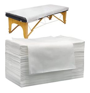 Tvvcalk Lot de 100 Drap Jetable, Drap de Lit Jetable Non Tissé , Pour Massage Spa Beauté, Anti Salissure, 80 x 180 cm