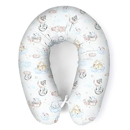 Amilian Coussin d'allaitement avec Rembourrage pour Petits bébés - Oreiller de Soutien latéral - Oreiller de Grossesse pour Dormir sur Le côté...