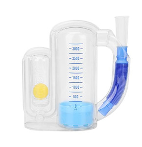 Exerciseur Pulmonaire Respiratoire, Outil D'entraînement de Capacité Vitale de Spirométrie 3000 Ml, Exerciseur Pulmonaire de Respiration Profond...