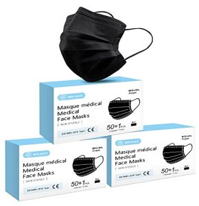 Medi Santé Pack of 153 Black Surgical Masks Type 2R