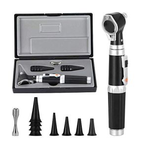 Otoscope oreille professional, avec 4 Types de Tête D'otoscope, Otoscope à LED pour Examen de L'oreille, Spéculum Visuel D'oreille à Grossissem...