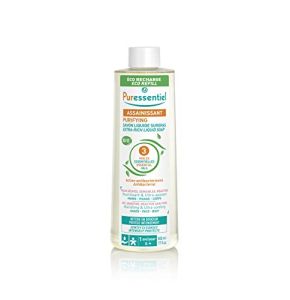 Puressentiel Liquid Soap with 3 Organic Essential Oils - Antibacterial - Face, Hands, and Body - For Dry, Sensitive, and Reactive Skin