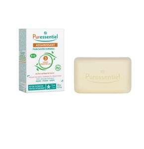 Puressentiel Savon Pain Surgras aux 3 Huiles essentielles BIO - Antibactérien - Visage, Mains et Corps - Peaux Sèches, Sensibles et Réactives - ...