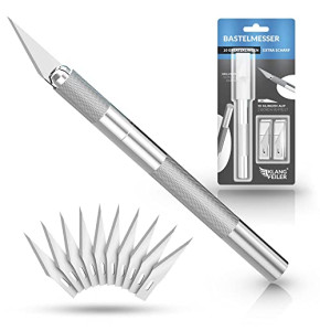 Klangfeiler® Scalpel avec 10 lames - modelisme precision cutter - couteau stylo scalpel de découpe