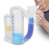 Brrnoo Entraîneur de Respiration de Spirométrie 3000 ML, Appareil D'entraînement de la Capacité Vitale de la Respiration Pulmonaire, pour la Ca...