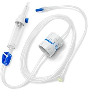 AIESI® Set De Perfusion Jetables Stériles À 2 Voies Avec Régulateur De Débit Macro-Goutte De Haute Précision 20g/ml Et Raccord Luer Lock