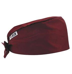 Calot De Bloc Calot Médical Cheveux Courts Unisexe 100% Coton (Bordeaux)