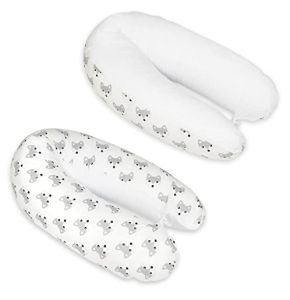 Velinda Pregnancy and Nursing Pillow Pre/Post Natal Multiple Uses (Design: Foxes - White)