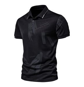 Laosu Men's Short Sleeve Casual Vintage Sport Polo