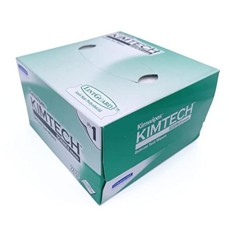 Elfcam Kimtech Science Kimwipes - Box of 280 Cleaning Wipes - Ideal for Decontamination in Laboratories