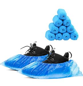 Notherss Disposable Shoe Covers, 100 Pieces Disposable Plastic Dust-Proof Protectors for Women and Men Indoor 3.5g
