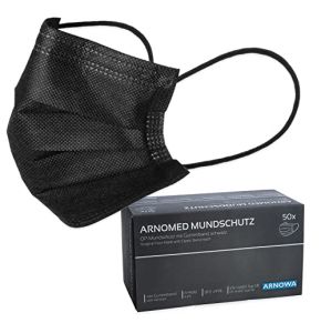 ARNOMED Black Medical Masks Type IIR 50x - Surgical