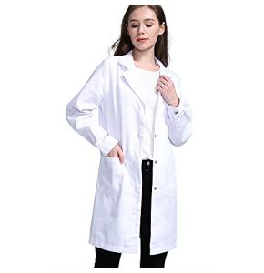 Icertag Blouse Pour Femme En Coton Blanche Taille L - Etudiants, Laboratoire, Infirmière, Cosplay et