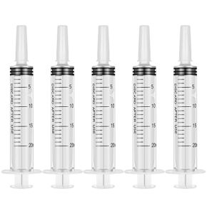 Yorgewd 5-Piece 20ml Food Syringe Plastic