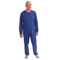 FERRUCCI COMFORT Pyjama Gériatrique avec Fermeture éclair au Dos - 100% en Coton - pour Les Personnes âgées - 9078 ML PL - Fermeture éclair re...