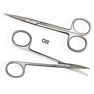 MJW Ciseaux à Ongles Professionnels en Acier Inoxydable - Pour Barbe, Poils du Nez, Oreilles et Artisanat