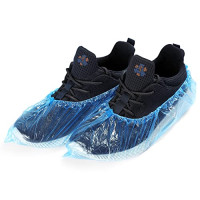 Gisinti Lot de 200 couvre-chaussures jetables pour chaussures jetables avec fermeture thermosoudée, couleur bleue, taille unique, 200 pièces