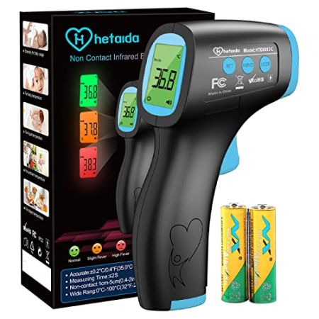 Thermomètre Frontal Lcd , Termometre Médical Infrarouge, Thermometre Sans Contact pour Adultes Bebe Enfants, Thermometre Digital avec Lectures Pr...