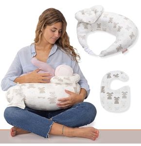 RUGUIES Ergonomic Nursing Pillow with Anti-Reflux and Accessories
