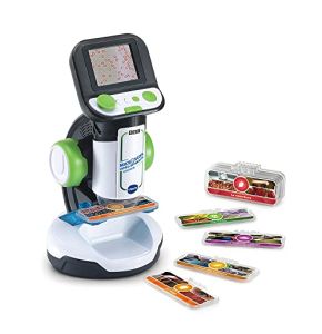VTech - Genius XL Microscope Vidéo Interactif, avec Écran Couleur Numérique, Photos et Vidéos de la BBC, Jouet Scientifique Éducatif, Cadeau Éducatif