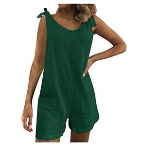 High Quality Cotton Linen Oversized Dungarees for Girls Washable