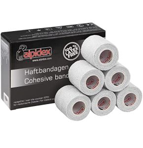 ALPIDEX 6 Rolls Cohesive Self-Adhesive Bandage 5 cm x 4.5 m