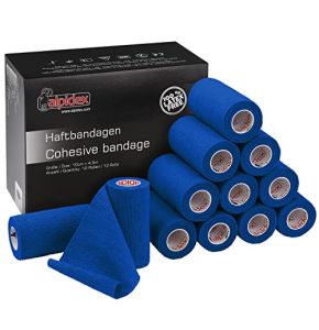 ALPIDEX 12 Rolls Cohesive Bandage 10 cm x 4.5 m - Multi-Purpose Self-Adhesive