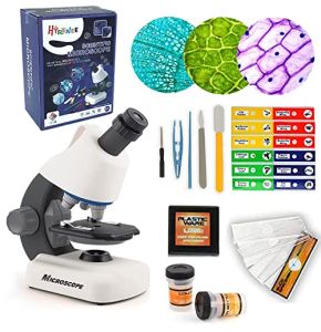 STEM Microscope pour Enfants débutants Sciences l'éducation 40X- 1200X Monoculaire avec Lumière LED Filtres colorés Tranches Lab Campus Educati...