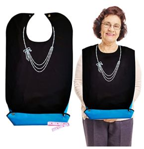 SwirlColor Bavoir Adulte Imperméable, Bavoir Pour Adulte Lavable Et Réutilisable Grande Bavette Adulte Élégante Femme