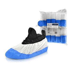 50 Ultra-Resistant Disposable Shoe Covers OneProtek - With Thick Sole, Waterproof and Non-Slip - Tear-Resistant Shoe Cover