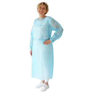 Arnomed Tablier Jetable PP, Surblouse Jetable Bleu Unisexe 130x140cm, 10 pcs
