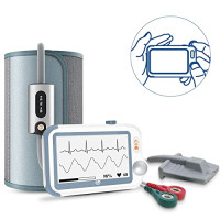 Wellue Moniteur Cardiaque tout-en-un, ECG Portable et Tensiomètre, Enregistrement ECG 24 Heures, Surveillance de l'oxygène Sanguin 10 Heures et F...