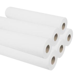 DSTOCK60 - Draps d'examen - Lot de 6 - Blanc Lisse - 60 x 35 cm - 150 formats - Pure Ouate - Fabriqué en France