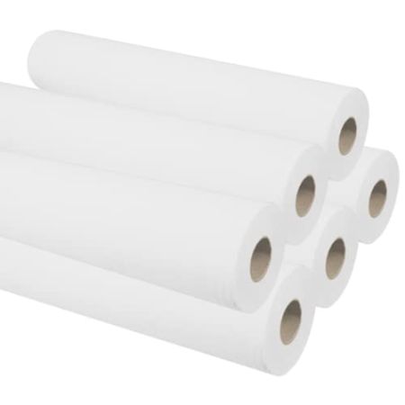 DSTOCK60 - Draps d'examen - Lot de 6 - Blanc Lisse - 60 x 35 cm - 150 formats - Pure Ouate - Fabriqué en France